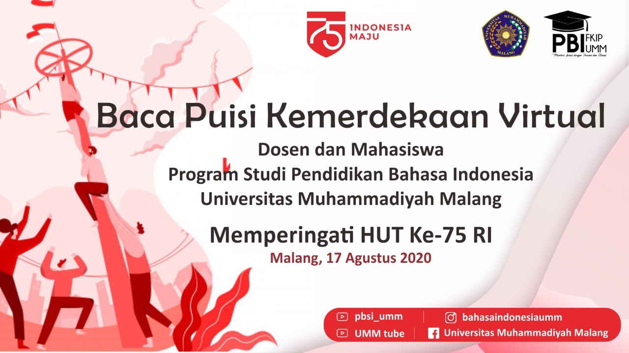 Baca Puisi Kemerdekaan secara Virtual: Dosen, Alumni, dan Mahasiswa PBI Semarakkan HUT RI Ke-75