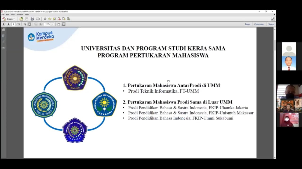 Dialog Akademik Sebagai Wadah untuk Sosialisasi Kegiatan Program Prodi Pendidikan Bahasa Indonesia UMM