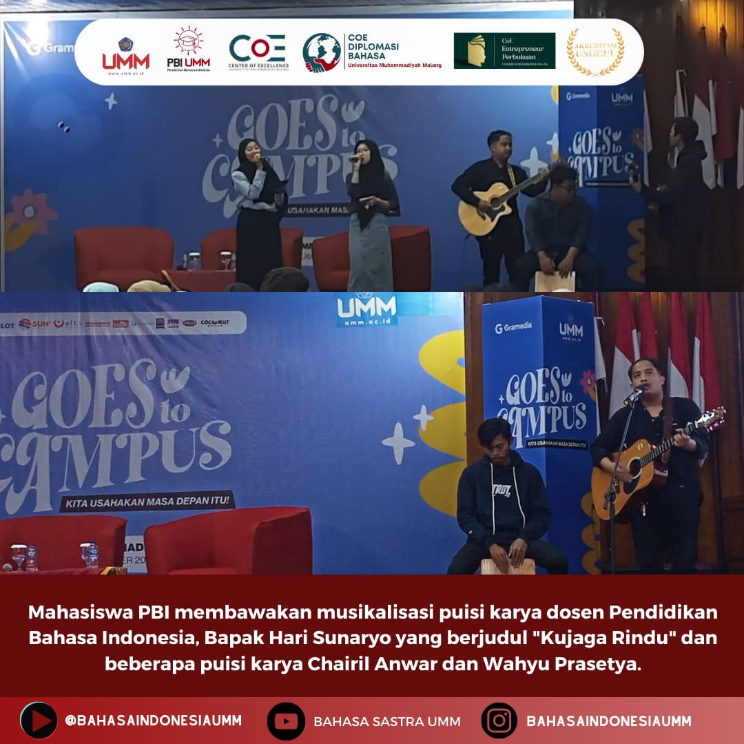Mahasiswa PBI FKIP UMM Tampil Memukau dalam Musikalisasi Puisi di Acara Gramedia Goes to Campus