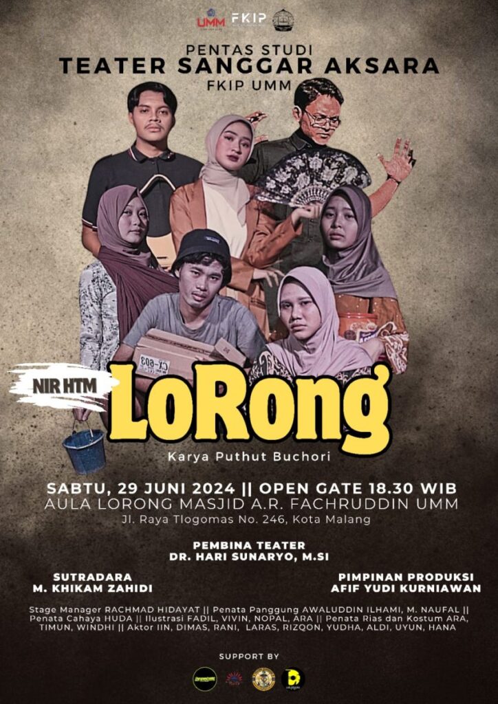 Mahasiswa Pendidikan Bahasa Indonesia FKIP UMM Sukses Perankan Karakter dalam Pementasan Drama 'Lorong'