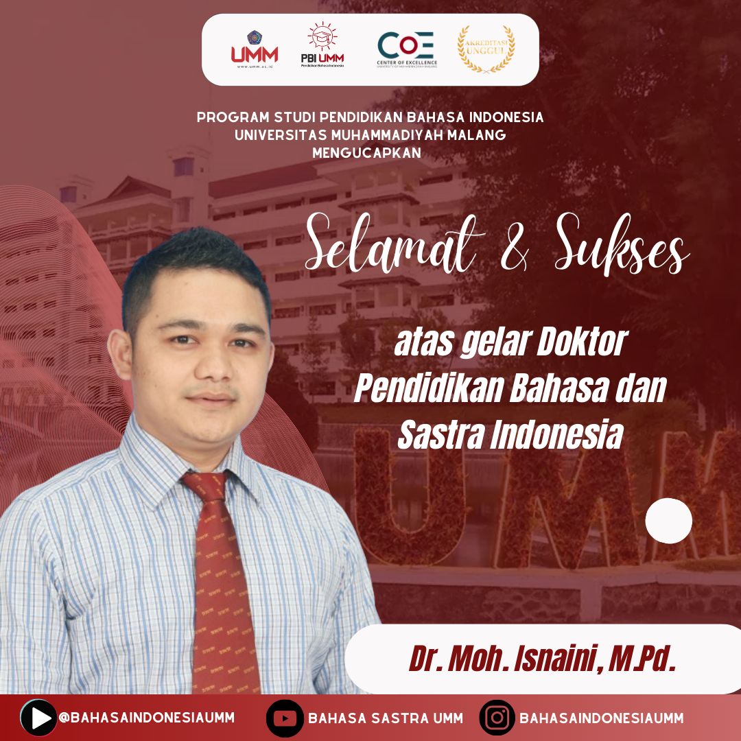Selamat kepada Dosen Pendidikan Bahasa Indonesia yang Sukses Menyelesaikan S3 dan Mendapatkan Gelar Doktor dari UNESA